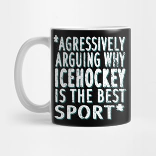 Ice hockey bodycheck ice stadium racket sayings Mug